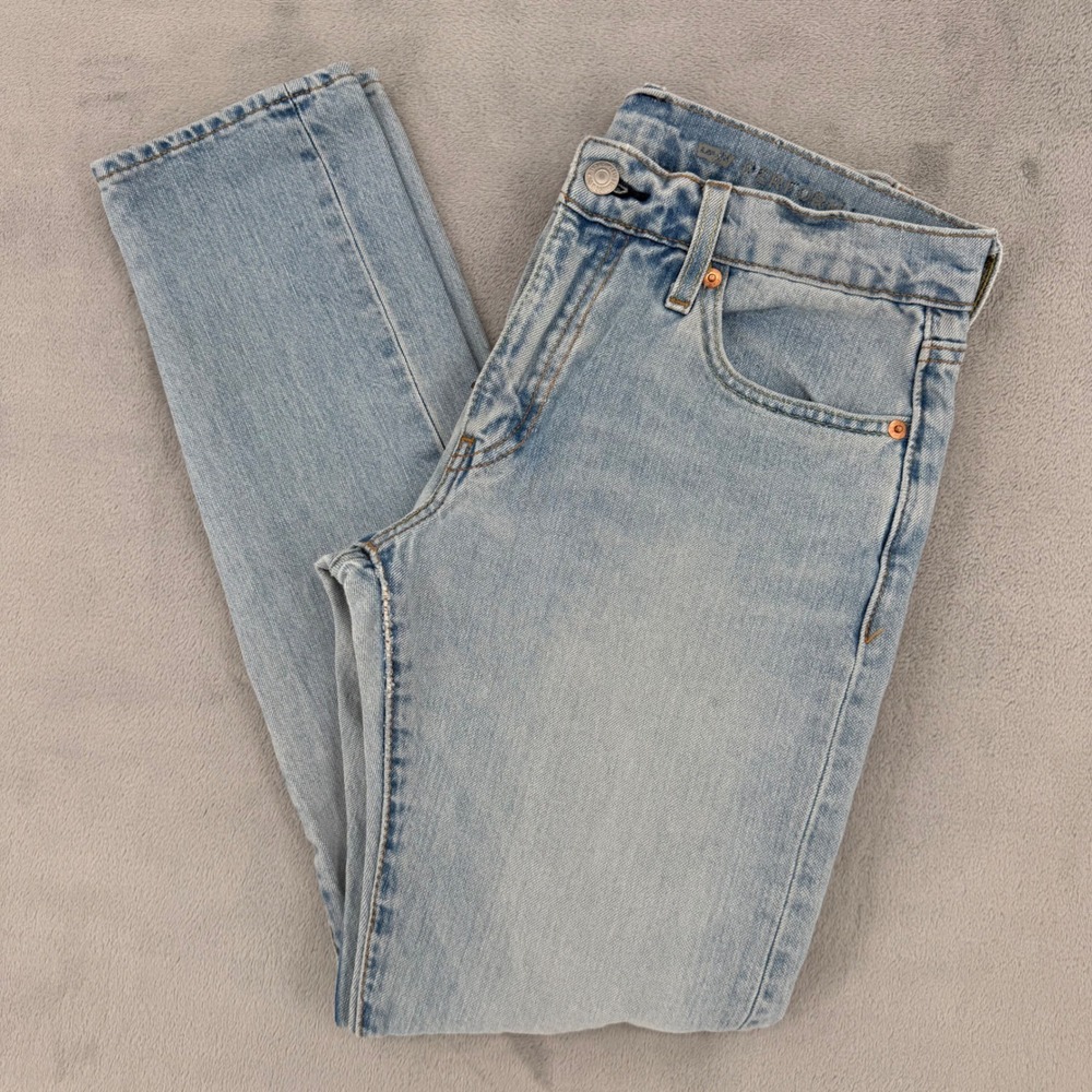 Levis 514 Performance Slim Fit Jeans Mens 29 x 32 Light Wash Blue Denim Strech
